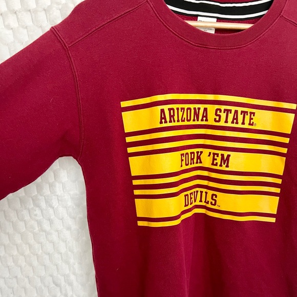 Victoria’s Secret PINK - Maroon & Gold ASU Sundevils Pullover Sweatshirt - Small - Picture 6 of 7